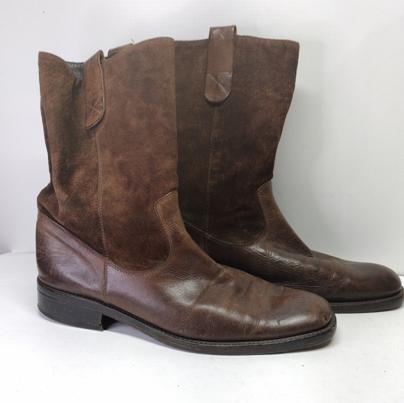 To Boot New York Adam Derrick l Brown Suede Brown Italian Leather l Size 7.5 - Picture 4 of 10